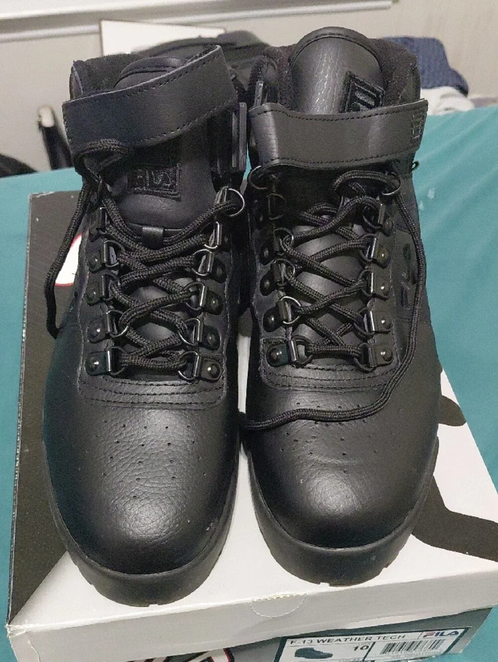 Fila Men's All-Black High-Top Tactical Boots